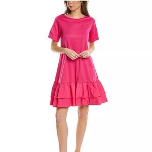 weekend MaxMara Coral skater  Dress with Ruffle Hem